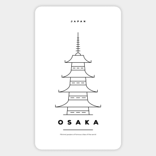 Osaka Minimal Black Line Design Magnet